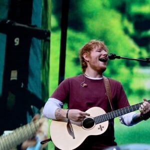 Ed Sheeran à son concert au Stade de France le 6 juillet 2018.