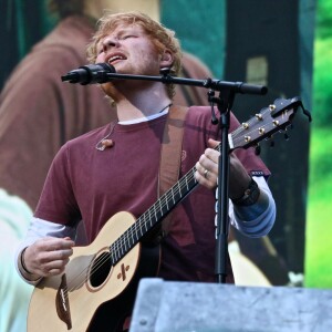 Ed Sheeran à son concert au Stade de France le 6 juillet 2018.