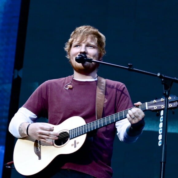 Ed Sheeran à son concert au Stade de France le 6 juillet 2018.