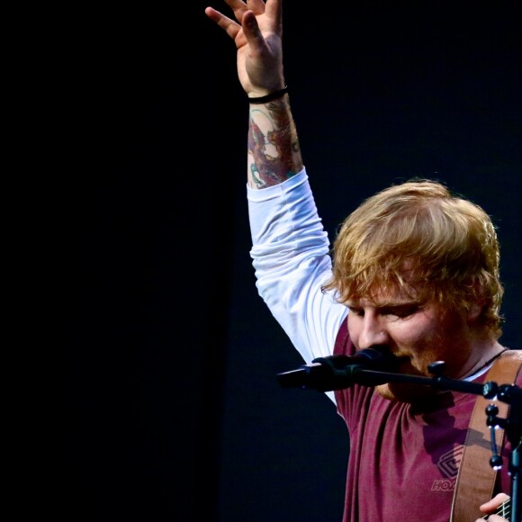 Ed Sheeran à son concert au Stade de France le 6 juillet 2018.