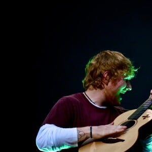 Ed Sheeran à son concert au Stade de France le 6 juillet 2018.