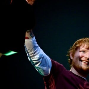 Ed Sheeran à son concert au Stade de France le 6 juillet 2018.