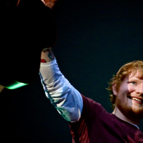 Ed Sheeran à son concert au Stade de France le 6 juillet 2018.