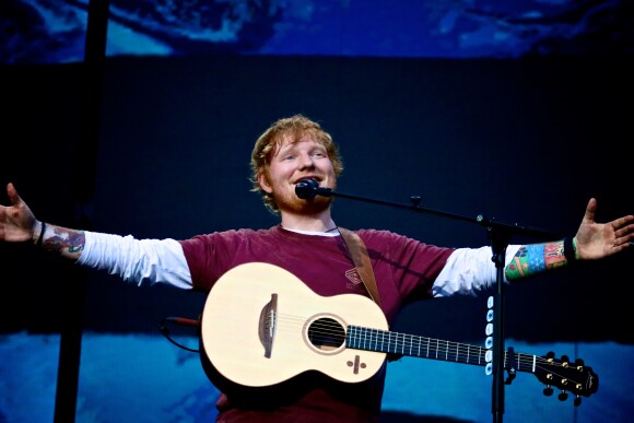 Ed Sheeran à son concert au Stade de France le 6 juillet 2018.