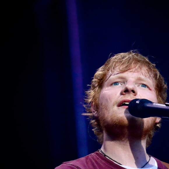 Ed Sheeran à son concert au Stade de France le 6 juillet 2018.
