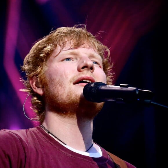 Ed Sheeran à son concert au Stade de France le 6 juillet 2018.