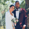 Charlotte Namura et son mari Jean-Luc Guizonne, un cliché partagé pour leur premier anniversaire de mariage le 7 juillet 2018.