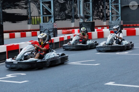 Exclusif - Roland Gilles, Laurent Maistret, Jean Réveillon - Tournoi de karting dans le cadre de l'étape du coeur au profit de "Mécénat Chirurgie Cardiaque (MCC)" à l'autre usine à Cholet le 8 juillet 2018. © CVS/Bestimage