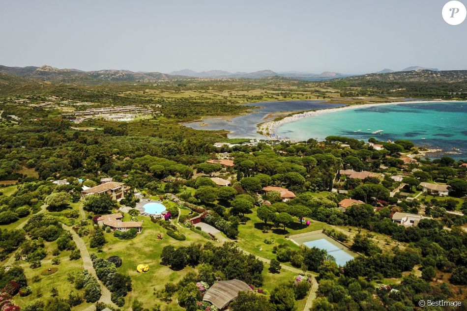 Exclusif - Vues aériennes de la maison H2O qu&#039;a loué Georges Clooney à Olbia en Sardaigne le 1er juillet 2018. La maison appartient à Ezio Maria Simonelli, comptable et homme proche de l&#039;ancien président italien Silvio Berlusconi.