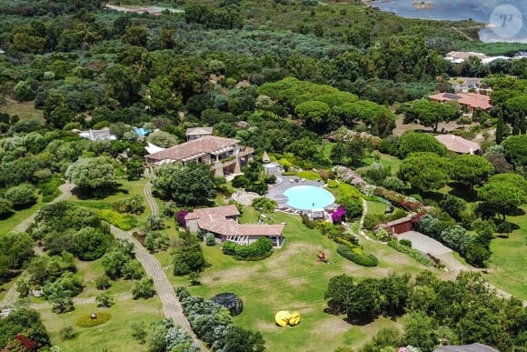 Exclusif - Vues aériennes de la maison H2O qu'a loué Georges Clooney à Olbia en Sardaigne le 1er juillet 2018. La maison appartient à Ezio Maria Simonelli, comptable et homme proche de l'ancien président italien Silvio Berlusconi.