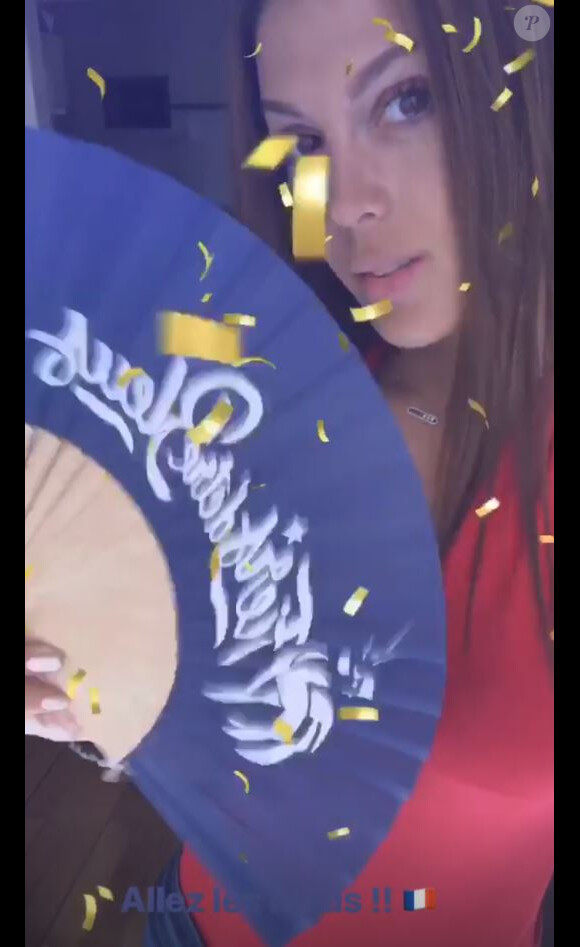 Iris Mittenaere à Paris pour regarder la demi-finale de la Coupe du monde 2018 - Instagram, 10 juillet 2018