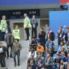 Dany Boon et son fils Mehdi - Célébrités dans les tribunes lors de la demi-finale de la coupe du monde opposant la France à la Belgique à Saint-Pétersbourg le 10 juillet 2018 © Cyril Moreau/Bestimage C