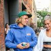 Justin Bieber et sa fiancée Hailey Baldwin sont allés faire du shopping chez Empire Stores avant d'aller diner en amoureux à New York, le 12 juillet 2018