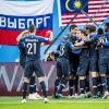 La joie de l'équipe de France après sa victoire en demi-finale de la coupe du monde 2018 contre la Belgique à Saint-Pétersbourg le 10 juillet 2018