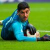 Thibaut Courtois lors du match Belgique - Angleterre, le 14 juillet 2018.