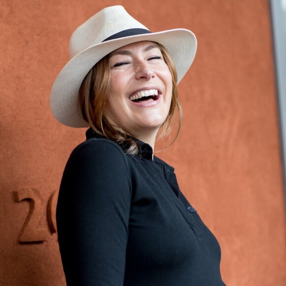 Shirley Bousquet, enceinte au village des Internationaux de France de Tennis de Roland Garros à Paris le 3 juin 2018. © Dominique Jacovides-Cyril Moreau / Bestimage