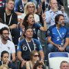 Claude Deschamps, Valérie Bègue (Miss France 2008), Emmanuel Levy et Jean Roch - Célébrités dans les tribunes lors des quarts de finale de la Coupe du monde opposant la France à l'Uruguay au stade de Nijni Novgorod à Nijni Novgorod, Russie, le 6 juillet 2018. La France a gagné 2-0. © Cyril Moreau/Bestimage