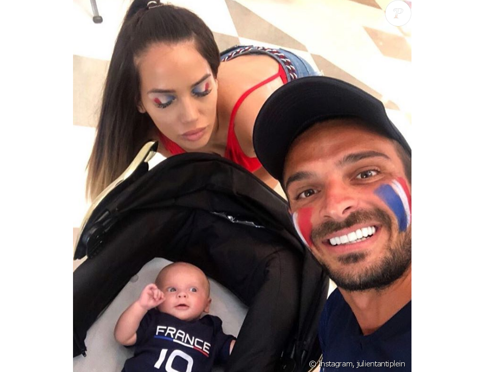 Manon Marsault, Julien Tanti et leur fils Tiago , Instagram, 15 juillet 2018
