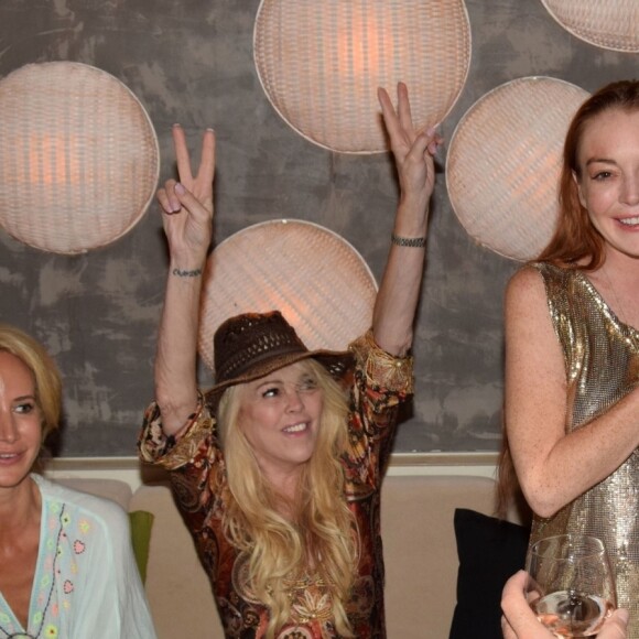 Exclusif - Lindsay Lohan fête son 32ème anniversaire avec famille et amis à Mykonos. Grèce, le 2 juillet 2018.