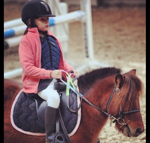 La fille de Jérôme Bertin à cheval - Instagram, 10 janvier 2014