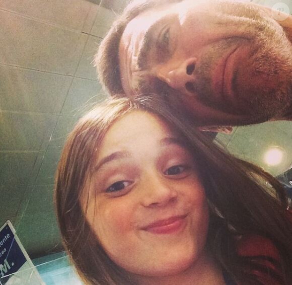 Jérôme Bertin et sa fille Luna font la grimace - Instagram, 14 septembre 2014