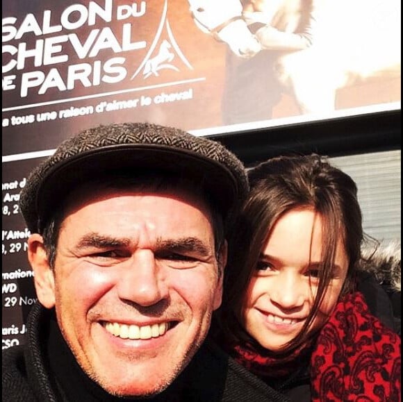 Jérôme Bertin et sa fille Luna au Salon du cheval - Instagram, 6 décembre 2014