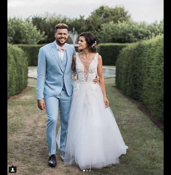 Noura, la femme de Jo-Wilfried Tsonga dévoile des photos de leur mariage sur Instagram le 23 juillet 2018.
