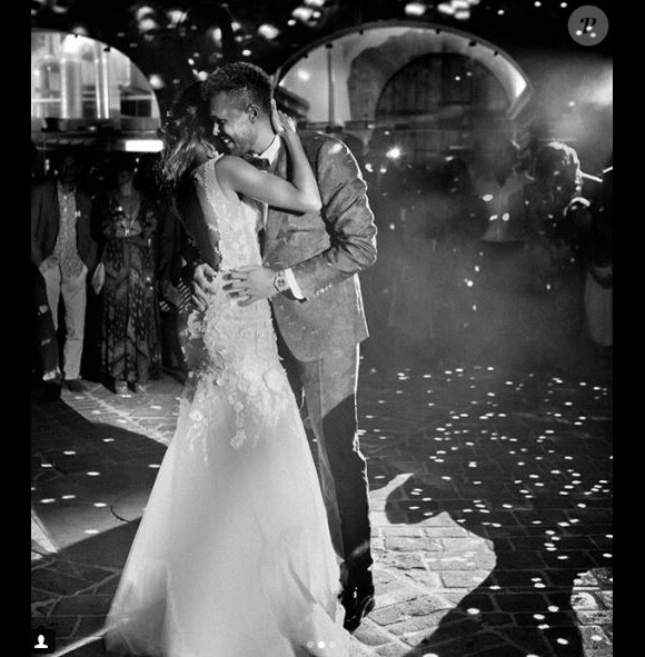 Noura, la femme de Jo-Wilfried Tsonga dévoile des photos de leur mariage sur Instagram le 23 juillet 2018.