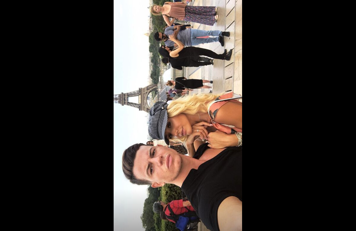 Photo : Adrien Laurent et sa petite amie Gerda - Instagram, 23 juillet 2018  - Purepeople