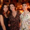 Exclusif - Caroline Barclay et ses enfants, Clara et Vincent - Traditionnelle soirée d'anniversaire du Byblos sur le thème de la Dolce Vita à Saint-Tropez, le 19 juillet 2018. © Rachid Bellak / Bestimage