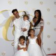 Cesc Fabregas avec sa femme Daniella Semaan et leurs enfants Lia, Capri, Leonardo - Soirée post-mariage du joueur du footballeur Cesc Fabregas et Daniella Semaan à Ibiza en Espagne le 24 juillet 2018.