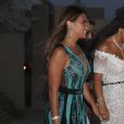 Antonella Roccuzzo et Daniella Semaan - Soirée post-mariage du joueur du footballeur Cesc Fabregas et Daniella Semaan à Ibiza en Espagne le 24 juillet 2018.