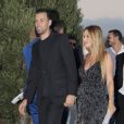 Sergio Busquets et sa compagne Elena Galera - Soirée post-mariage du joueur du footballeur Cesc Fabregas et Daniella Semaan à Ibiza en Espagne le 24 juillet 2018.