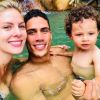 Raphaël Varane en vacances avec sa compagne Camille et leur fils Ruben. Instagram, le 25 juillet 2018.