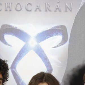 Robert Sheehan, Lily Collins et Jamie Campbell Bower - Photocall du film "The Mortal Instruments: City of Bones" à Madrid, le 22 août 2013.