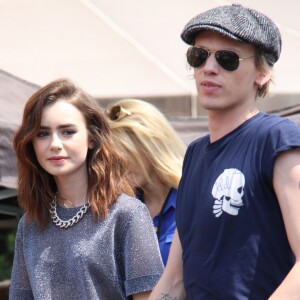 Lily Collins, Jamie Campbell Bower - Les acteurs du film "The Mortal Instruments : La Cité des ténèbres" rencontrent leurs fans à Glendale, le 13 aout 2013.