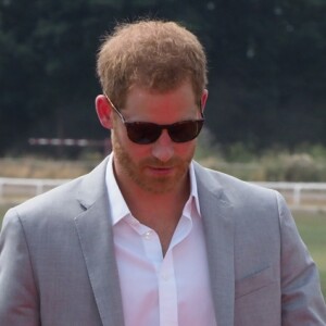 Le prince Harry, duc de Sussex et Meghan Markle, la Duchesse de Sussex arrivent à la Royal Berkshire Polo Cup où le Duc participe aujourd'hui à la Coupe ISP Hanz de Sentebale à Windsor au Royaume-Uni, le 26 juillet 2018.