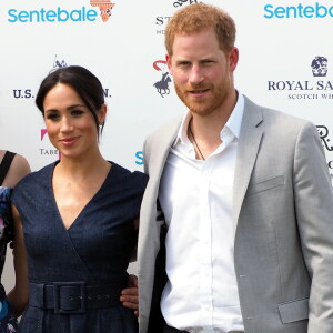 Le prince Harry, duc de Sussex et Meghan Markle, la Duchesse de Sussex arrivent à la Royal Berkshire Polo Cup où le Duc participe aujourd'hui à la Coupe ISP Hanz de Sentebale à Windsor au Royaume-Uni, le 26 juillet 2018.