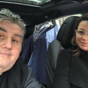 Pierre Ménès et sa femme Melissa Acosta - Instagram, 7 janvier 2018