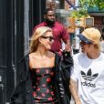 Justin Bieber et sa fiancée Hailey Baldwin se promènent en amoureux dans les rues de New York. Le 27 juillet 2018