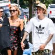 Justin Bieber et sa fiancée Hailey Baldwin se promènent en amoureux dans les rues de New York. Le 27 juillet 2018