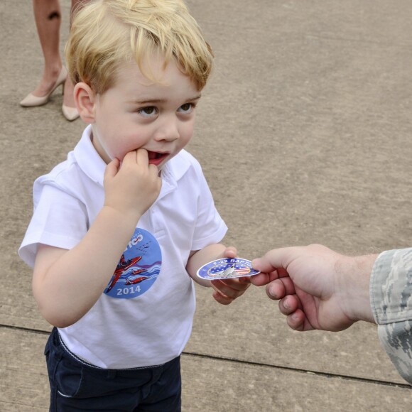 Le prince George de Cambridge le 8 juillet 2016 à la base RAF de Fairford.