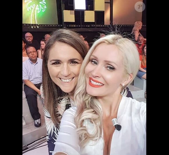 Tatiana-Laurence et Valérie Benaïm sur le plateau de "La télé, c'est que de la télé" - Instagram, 29 juin 2018