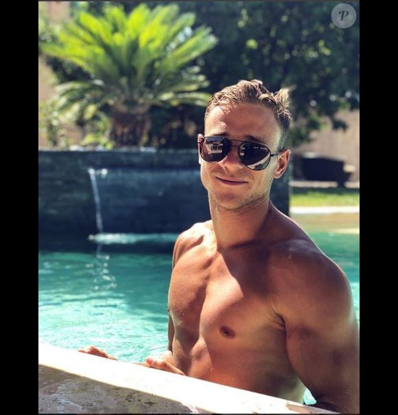 Jordan de "Secret Story 11" à la piscine, à la Ciotat - Instagram, 15 juillet 2018