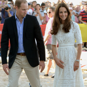 The Duke and Duchess of Cambridge view a surf life-saving display and meet volunteers at Manly Beach, Sydney, during the twelfth day of the Duke and Duchess of Cambridge's official tour to New Zealand and Australia. Friday April 18, 2014. Photo by Anthony Devlin/PA wire/ABACAPRESS.COM18/04/2014 - Sydney