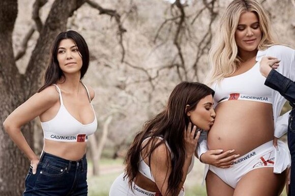Kourtney, Kim et Khloé Kardashian. Août 2018.