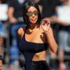Kim Kardashian à son arrivée à El Capitan Entertainment à Hollywood, le 30 juillet 2018