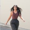 Exclusif - Kim Kardashian à la sortie d'un studio d'enregistrement à Calabasas, le 24 juillet 2018