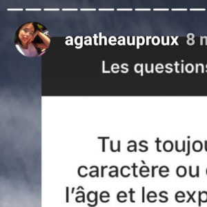 Agathe Auproux répond aux questions de ses fans en story Instagram, 4 août 2018