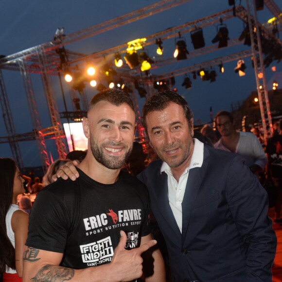 Semi-Exclusif - Yohan Lidon, 17 fois champion du monde de K1, Muay thaï, boxe thaï et Bernard Montiel - Les people assistent à l'édition Fight Night 2018 à Saint-Tropez le 4 Août 2018 © Rachid Bellak / Bestimage